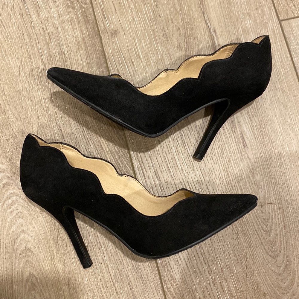 Chinese Laundry black dress shoes, suede - size 7.5